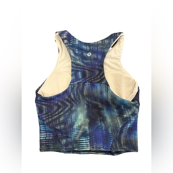 Lululemon Invigorate Training Tank Top Cropped Flux Blue Size 2 - Picture 4 of 8